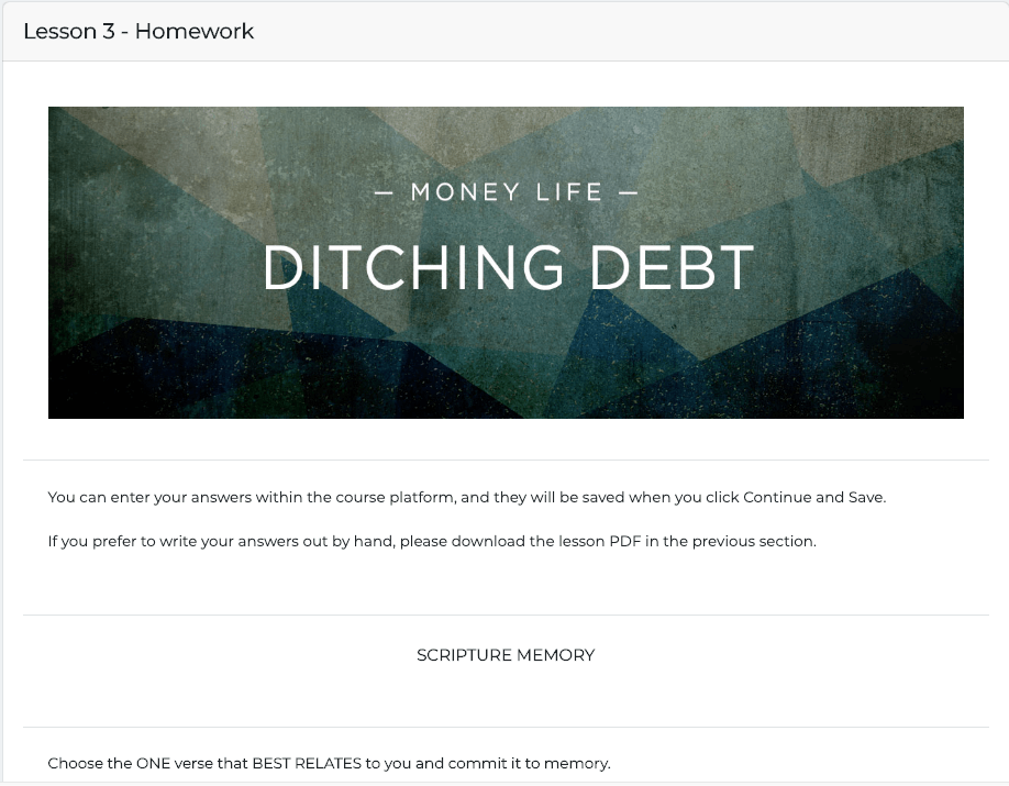 MoneyLife Homework