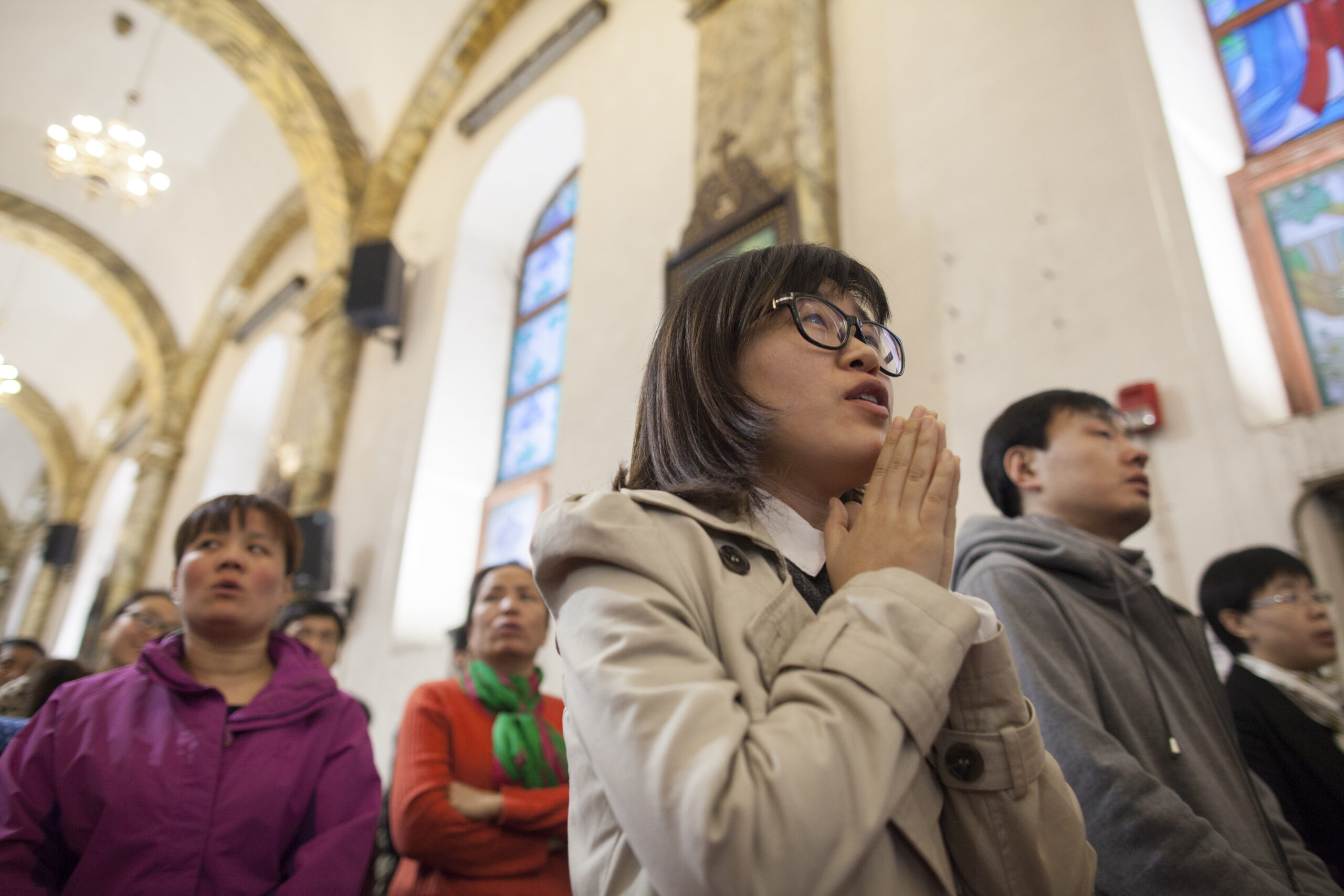 Worshiper At Cathedral Of The Immaculate Conception